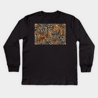 Leopard texture Kids Long Sleeve T-Shirt
